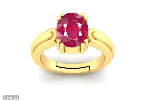 SIDHARTH GEMS Natural Certified Unheated Untreatet 20.00 Ratti A+ Quality Natural Burma Ruby Manik Gemstone Ring for Women's and Men's {Lab Certified}-thumb3