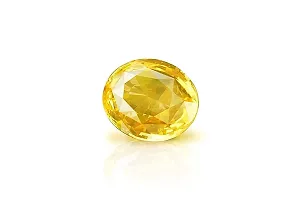 JEMSKART 6.25 Ratti / 5.62 Carat Cultured Yellow Sapphire Unheated Untreated Stone Astrologer Certified Ceylon Quality Pukhraj Gemstone-thumb1