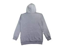 Feel plus Men's Cotton Hooded Hoodies T-Shirts (M, Gray Melange)-thumb1
