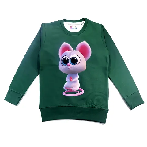 Feel plus Kids Sweat Shirt (2-3 Years, Dark Green)