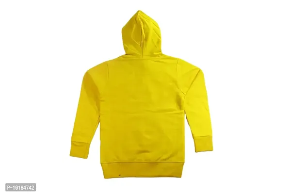 Feel plus Men's Cotton Hooded Hoodies T-Shirts (XL, Yellow)-thumb2