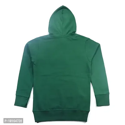 Feel plus Men's Cotton Hooded Hoodies T-Shirts (M, Dark Green)-thumb2