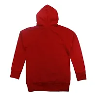 Feel plus Men's Cotton Hooded Hoodies T-Shirts (L, Red)-thumb1
