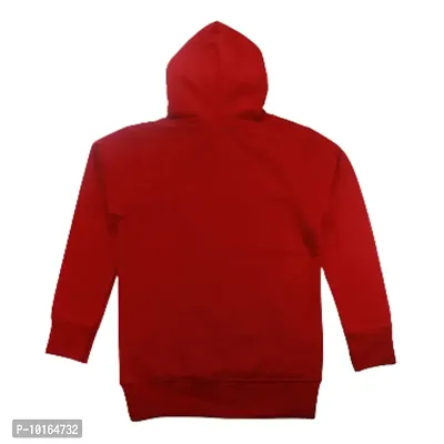 Feel plus Men's Cotton Hooded Hoodies T-Shirts (L, Red)-thumb2