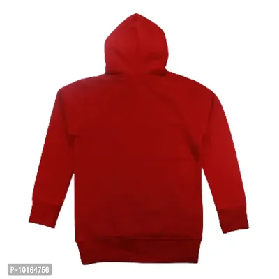 Feel plus Kids Hoodies Zipper Sweat Shirt (FP4041) (3-4 Years, Red)-thumb2