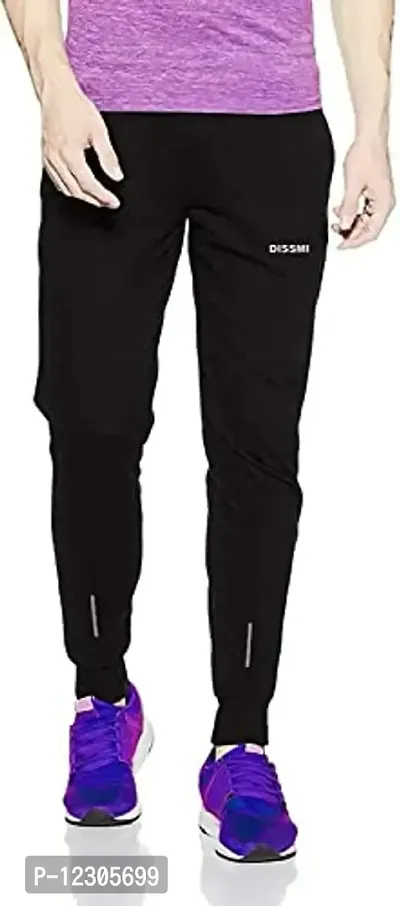 DISSMI Jogger Trackpants Lower for Cricket Gym Running Sports Cycling Slim fit and Soft Fabric Black