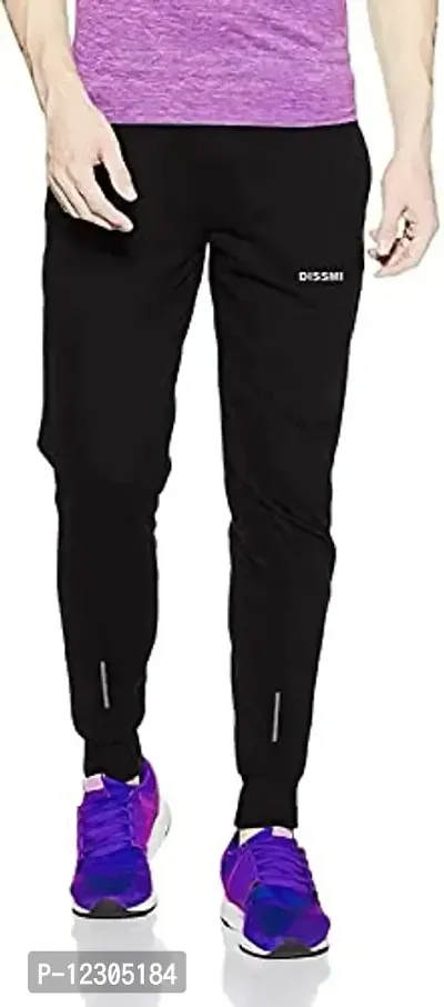 DISSMI Jogger Trackpants Lower for Cricket Gym Running Sports Cycling Slim fit and Soft Fabric Black-thumb0