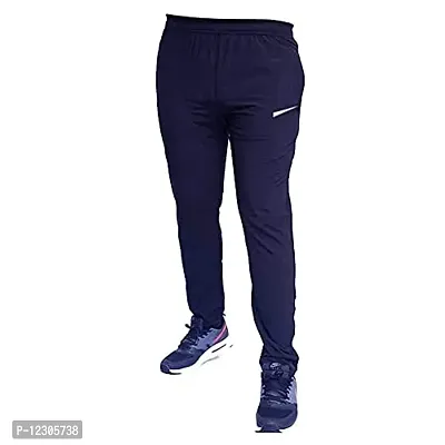 DISSMI®Track Pant for Men Sports Loungewear for Mens with 4 Way Stretchable Blue Colour