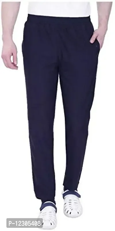 DISSMI®Men's Slim Fit Track Pants Blue with 2 Pockets-thumb0