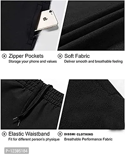 DISSMI Jogger Trackpants Lower for Cricket Gym Running Sports Cycling Slim fit and Soft Fabric Black-thumb3
