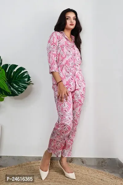 Womens Designer Print Co-Ord Set Relaxed Fit for Women | Two Piece Co Ord Set Top  Pant |Co ord Dress for Ladies|Casual Co Ords Women Wear Fashionable for Party-thumb4