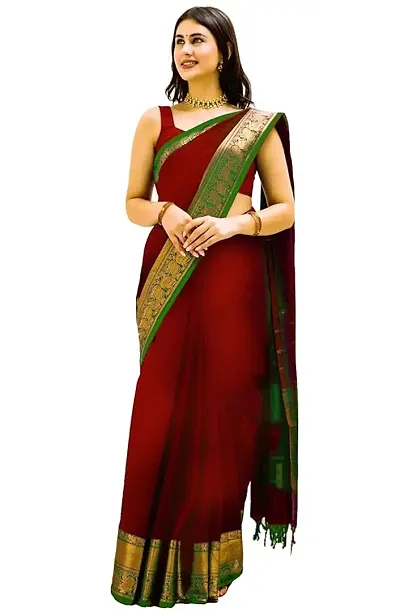 Alluring Cotton Saree without Blouse piece 