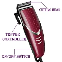 Professional Electric Hair Clipper Titanium Steel Blade Hair Trimmer Trimmer 120 min Runtime 4 Length Settings (MULTI COLOUR)-thumb1