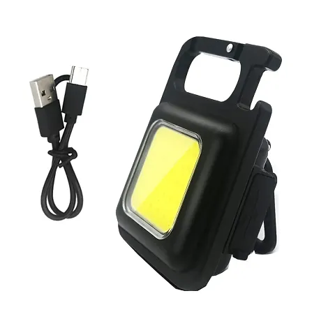 LED FLASHLIGHT COB Small Flashlights 800Lumens Bright Rechargeable Keychain Mini Pocket Light Torch