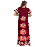 Stylish Cotton Printed Casual Nighty For Women, Pack Of 2-thumb2