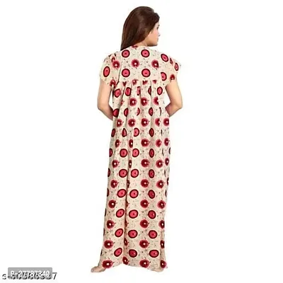 Stylish Multicoloured Cotton Printed Nighty For Women-thumb2