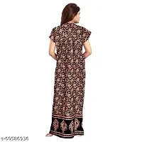 Stylish Multicoloured Cotton Printed Nighty For Women-thumb1