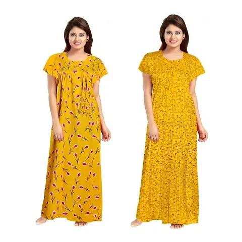 Stylish Georgette Nighty For Women, Pack Of 2