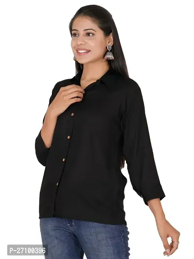 Stylist Rayon Solid Shirts For Women-thumb0