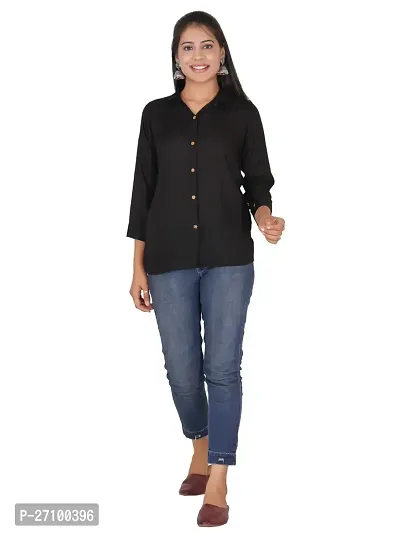 Stylist Rayon Solid Shirts For Women-thumb2