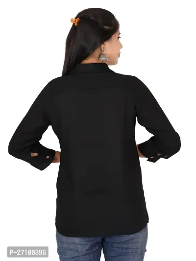 Stylist Rayon Solid Shirts For Women-thumb4