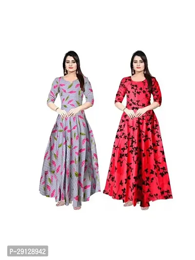 Stylist Rayon Printed Dresses For Women Pack Of 2