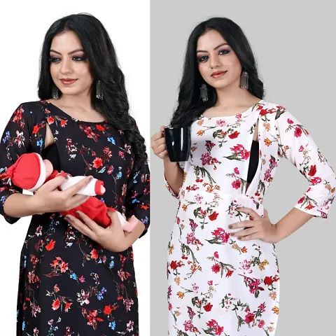 Classic Maternity Kurtis for Women, Pack of 2