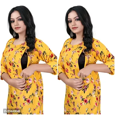 Trendy American Crepe Printed Feeding Kurti - Pack of 2