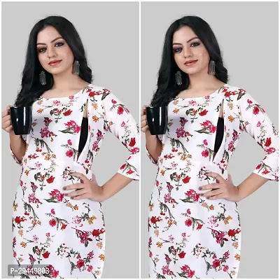 Trendy American Crepe Printed Feeding Kurti - Pack of 2