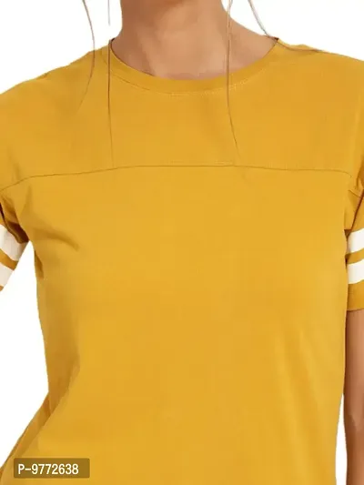 Mahodhar Fashion Women's T-Shirt (X-Large, Mustard)-thumb5