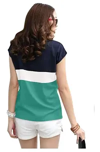 Nefies Women's Plain Regular Fit Top (Medium, Green)-thumb1