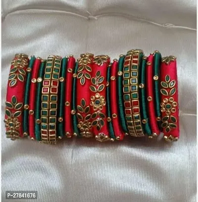 Elegant Multicolour Silk Thread Bangles-thumb2