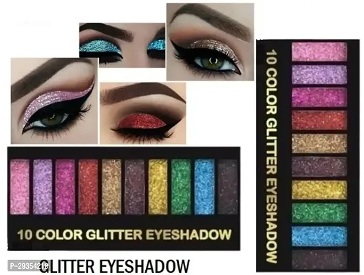 Professional 10 Color Glitter Eyeshadow Pack Of 02