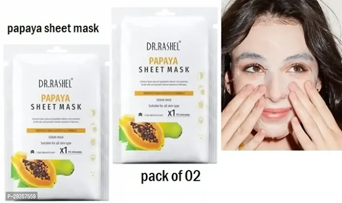 Professional Dr Rashel Papaya Sheet Mask Pack Of 02