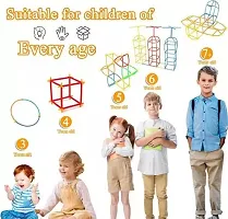 Straw Puzzles Straw Blocks 100+ Pipette Stitching jsk Assembly Straws Building Blocks Creative Toy for Kids Plastic Brick Set - 100 (50 Straw + 50 Connector)-thumb4