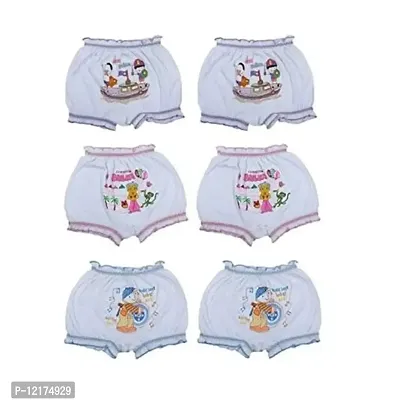 UNISEX BABY  KIDS COTTON BLOOMER SHORTS INNERWEAR PACK OF 6 IN MULTI PRINTS-thumb0