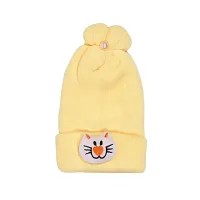 Baby  Kids Soft Woolen Caps In MultiColors ( Pack of 4 Pcs ) (Design Can Change As Per Avilability)-thumb2