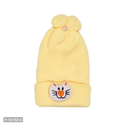 Baby  Kids Soft Woolen Caps In MultiColors ( Pack of 4 Pcs ) (Design Can Change As Per Avilability)-thumb3