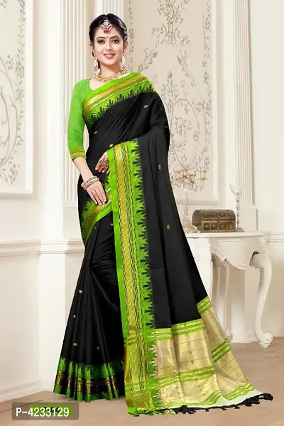 Beautiful Cotton Silk Saree with Blouse piece