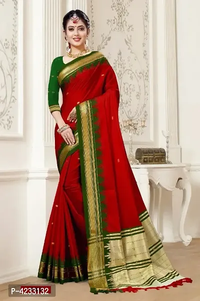 Beautiful Cotton Silk Saree with Blouse piece