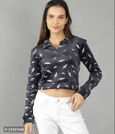 Stylish Blue Cotton Printed Top For Women