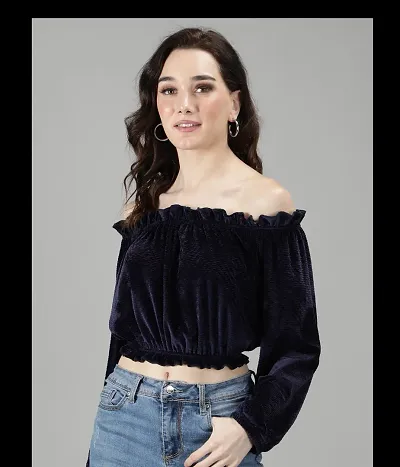 Stylish Velvet Top For Women