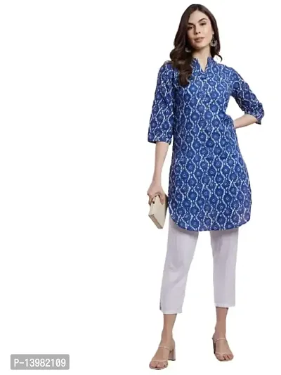 Khodiyar Enterprise Women's Cotton Casual Regular Straight Kurti - YK-APLCK_01