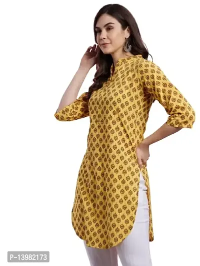 Khodiyar Enterprise Women's Cotton Casual Regular Straight Kurti - YK-APLCK_01-thumb3