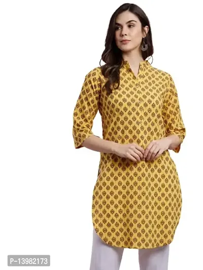 Khodiyar Enterprise Women's Cotton Casual Regular Straight Kurti - YK-APLCK_01-thumb0