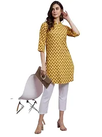 Khodiyar Enterprise Women's Cotton Casual Regular Straight Kurti - YK-APLCK_01-thumb3