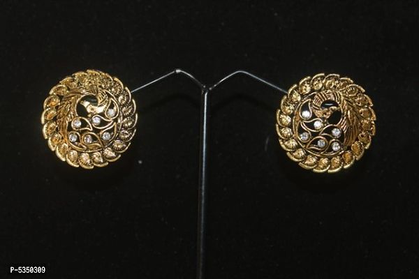 Trendy Oxidised Gold Earring for Women-thumb0