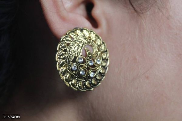 Trendy Oxidised Gold Earring for Women-thumb3