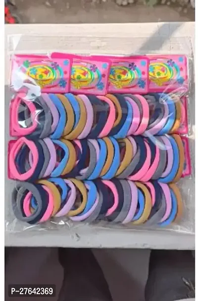 Fancy Multicoloured Rubber Rubber Band For Women And Girl 72pcs-thumb0