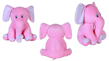 DEALS INDIA Special Combo Of 4 Super Soft Pink Sitting Elephant, Pink Rabbit, Yellow Unicorn, Blue Penguin Soft Stuffed For Kids/ Gifts Birthday And For Special Occasion 25Cm (Multicolour)-thumb1
